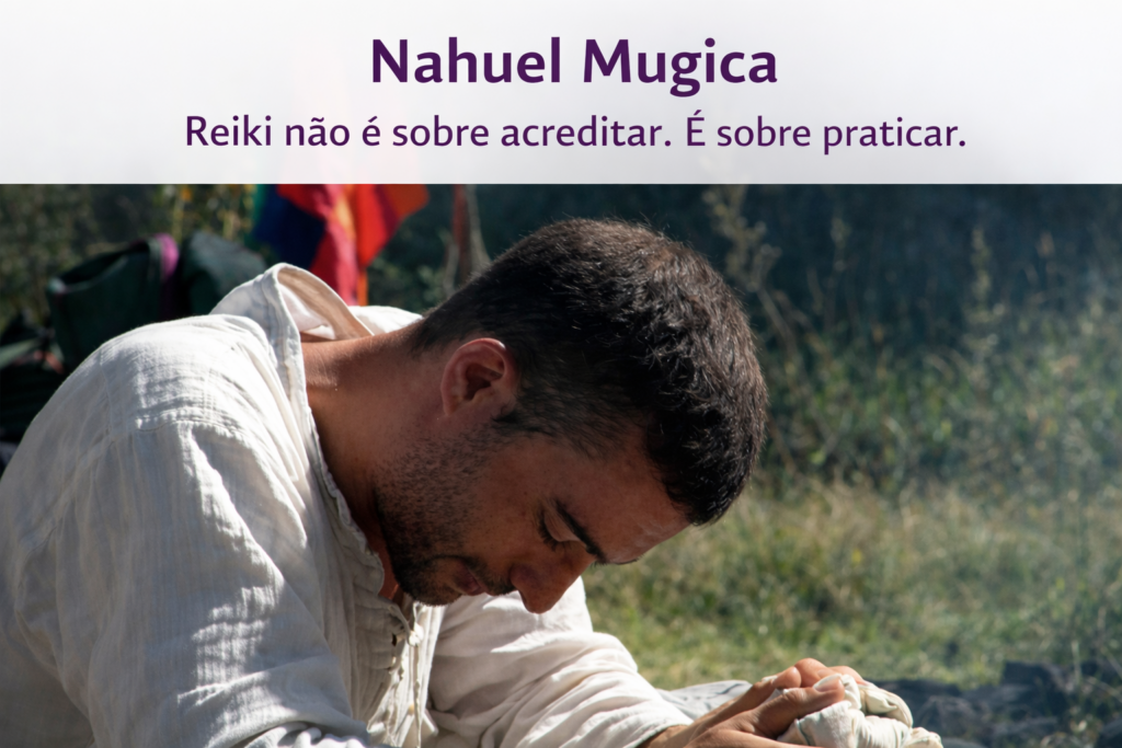 Prática de Reiki ao ar livre
